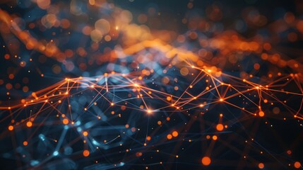 Poster - Abstract background. Connecting dots and lines ,Data technology backgroud