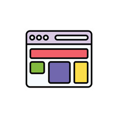 Web Design icon design with white background stock illustration