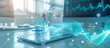© oswasa - medical with advance technology concept background. tablet and stethoscope at hospital