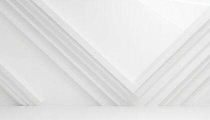 Wall Mural - Abstract white background. Minimal geometric white light background