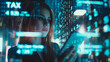 © standret - Multi exposure of woman hands working on computer and data theme hologram drawing. Tech concept.