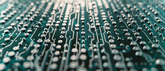Aufkleber - Visualization of Advanced Technology Concept: Circuit Board CPU Processor Microchip Starting Artificial Intelligence Digitalization of Neural Networks and Cloud Computing. Digital Lines Move Data.