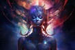 Reign of Radiance: Galactic Empress Amidst Nebulae