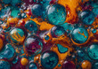 Abstract acrylic bubbles background