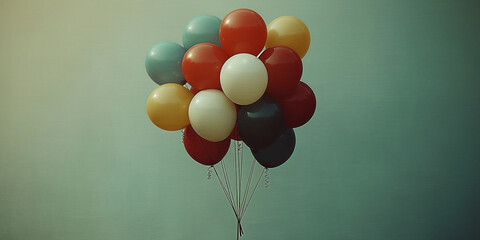 Canvas Print - illustration of a colorful balloons