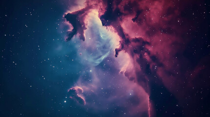 Wall Mural - Space nebula cosmic supernova galaxy star bright colorful astronomy illustration background