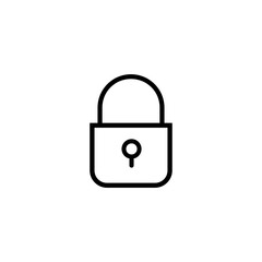 Wall Mural - Lock, padlock icon isolated on transparent background