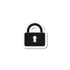 Wall Mural - Lock, padlock icon isolated on transparent background