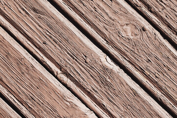 Wall Mural - Brown wood texture. Wooden desk background. Striped wood background. Natural rustic hardwood board texture. Grunge old weathered peel paint surface. Rustic and cracked backdrop.