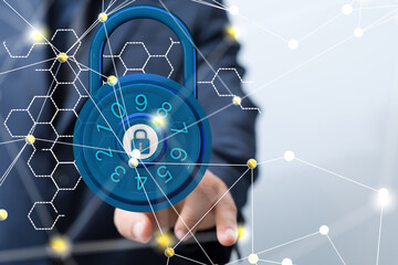 Aufkleber - security data code digital concept
