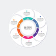 © Muhammad - Circular Cycle Round Infographic Template Design with 6 Options