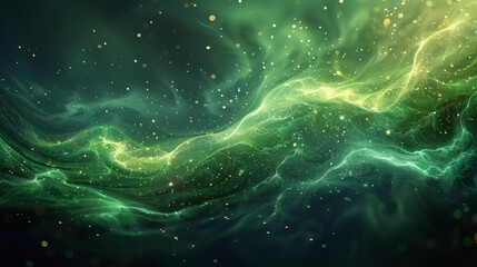 Poster - An abstract background made of green light