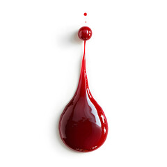 Wall Mural - dripping blood isolated on white. background
