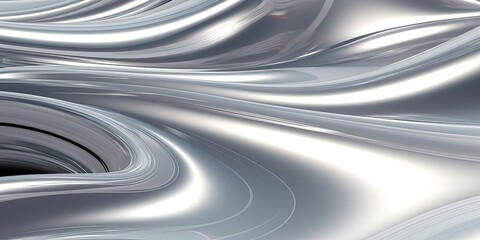 Wall Mural - Chrome Waves Background