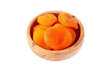 Wall Mural - Dried apricot fruit on a white background.