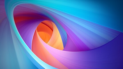 Wall Mural - Gradient color bright futuristic spiral