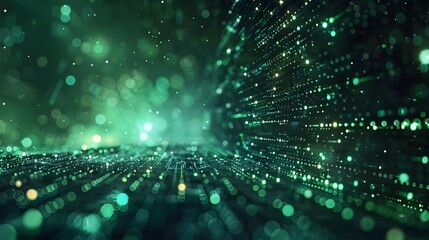A green background with a lot of small dots