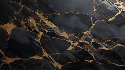 Poster - Dark marble black marble stone background
