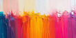 Abstract multicolored banner with colored oil streaks. Colorful paint dripping down.