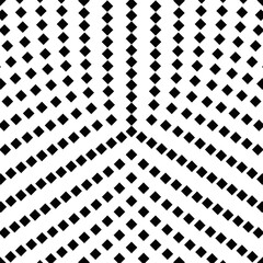 Poster - Halftone square pattern background - monochrome abstract vector design from small squares
