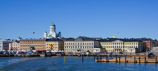 Sticker - Helsinki skyline and Helsinki Cathedral, Finland