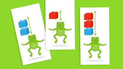 Poster - Frogs and infographics. Vector illustration in cartoon style.