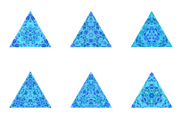Poster - Abstract mosaic triangle shape set - polygonal geometrical geometric vector design element