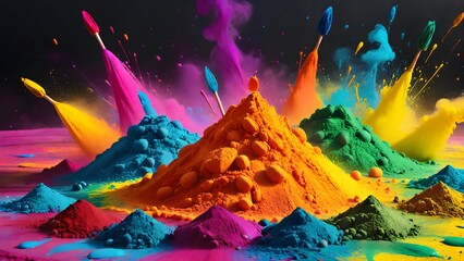 Wall Mural - Holi Festival Banner Background