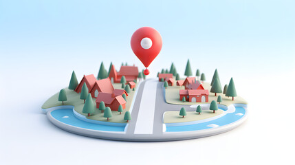 Canvas Print - Location icon 3d rendering