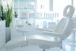 © mirifadapt - Cosmetic, skincare empty cosmetology cabinet in modern beauty clinic. Interior of medicine salon