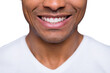 © deagreez - Close-up cropped portrait of his he nice handsome attractive well-groomed cheerful cheery guy wearing white shirt beaming teeth isolated over gray violet purple pastel background