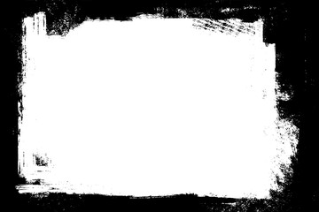 Wall Mural - Artistic universal frame. Black and white abstract grunge. Decorative elements for design