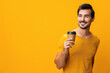 © SHOTPRIME STUDIO - Coffee man energy paper mug cup drink hot studio t-shirt tea
