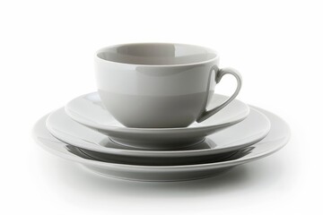 Dinnerware photo on white isolated background