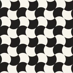 Wall Mural - Vector seamless pattern. Repeating geometric elements. Stylish monochrome background design.