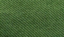 Green Woven Fabric Texture Close-up