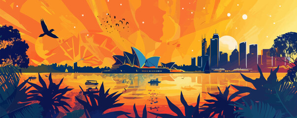 Wall Mural - Australia's day background simple design