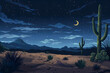 Magische Wüste: Sternenklare Nachtlandschaft