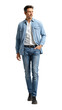 © magann - walking male model in jeans