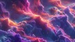 Vibrant cosmic clouds in hues of purple, pink and blue.  