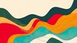 flat simple abstract lines by Hockney, flat design, harmonious 