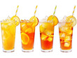 fresh drinks collection set isolated on transparent background, transparency image, removed background