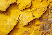 Yellow Rock Stone Surface Texture Background Illustration. Created With Generative AI	