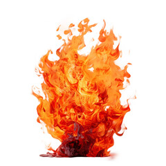 Wall Mural - Fiery Flames Isolated