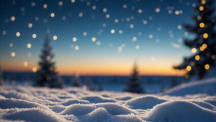 Poster - Snow Covered Field With Trees