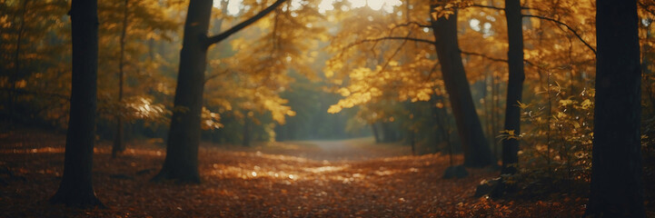Wall Mural - A Path Through a Dense Forest With Tall Trees