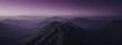 Mountain Range Under a Purple Sky