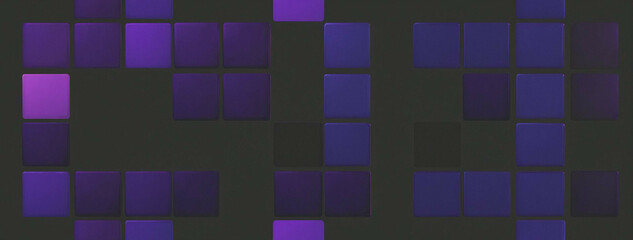 Wall Mural - Black Background With Purple Squares