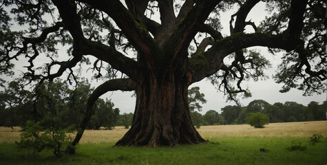 Canvas Print - Tree Standing in Field