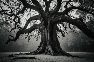 Wall Mural - Tree Standing in the Field